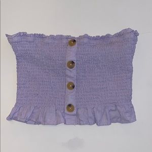 Cropped Purple Tube Top